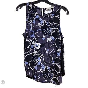 LOFT Floral Sleeveless Top - Purple, Black and White. Women’s Sz Small